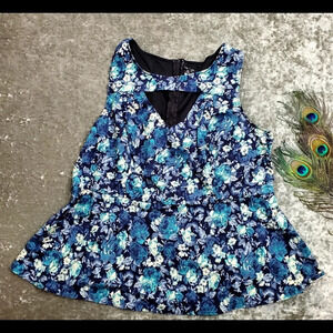 Torrid Floral Cutout Peplum Top